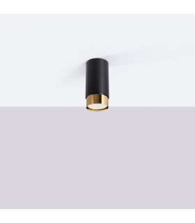 Nero Modern Surface Mounted Ceiling Lamp Small Black Gold-2