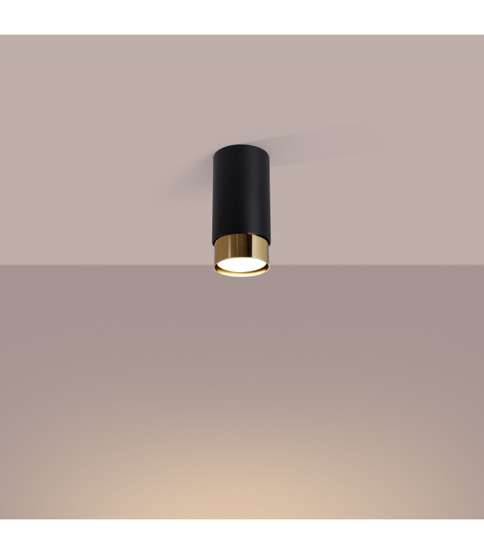 Nero Modern Surface Mounted Ceiling Lamp Small Black Gold-3