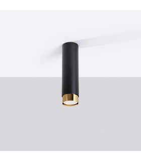 Nero Modern Surface Mounted Ceiling Lamp Large Black Gold-2