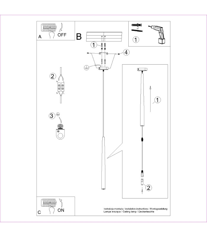Bliss Modern Pendant Lamppedant Lamp Bliss Black-9