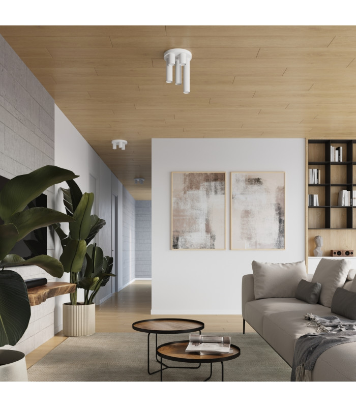 Lagos Modern Ceiling Lamp 3 Light White-10