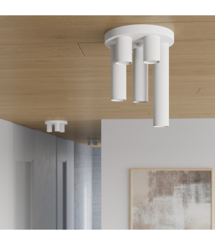 Lagos Modern Ceiling Lamp 3 Light White-12
