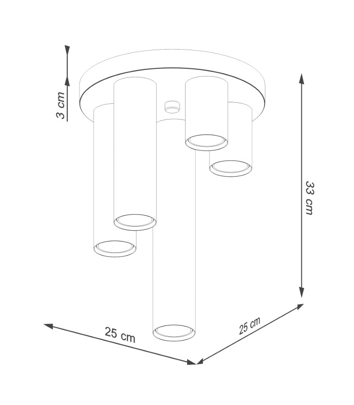 Lagos Modern Ceiling Lamp 5 Light White-8