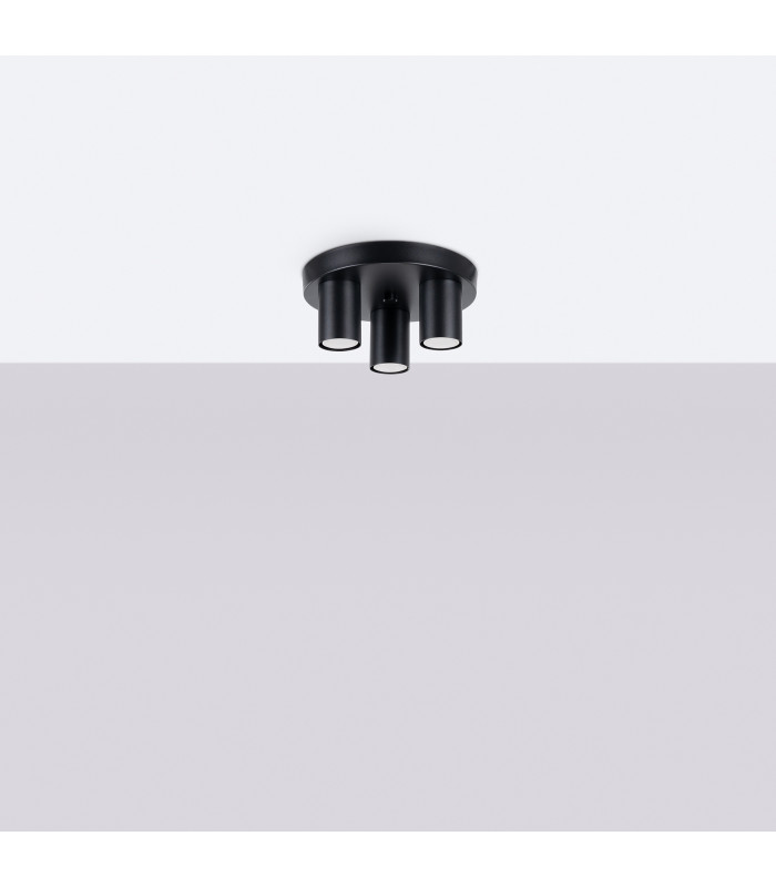 Lagos Modern Ceiling Lamp 3 Light Black-2