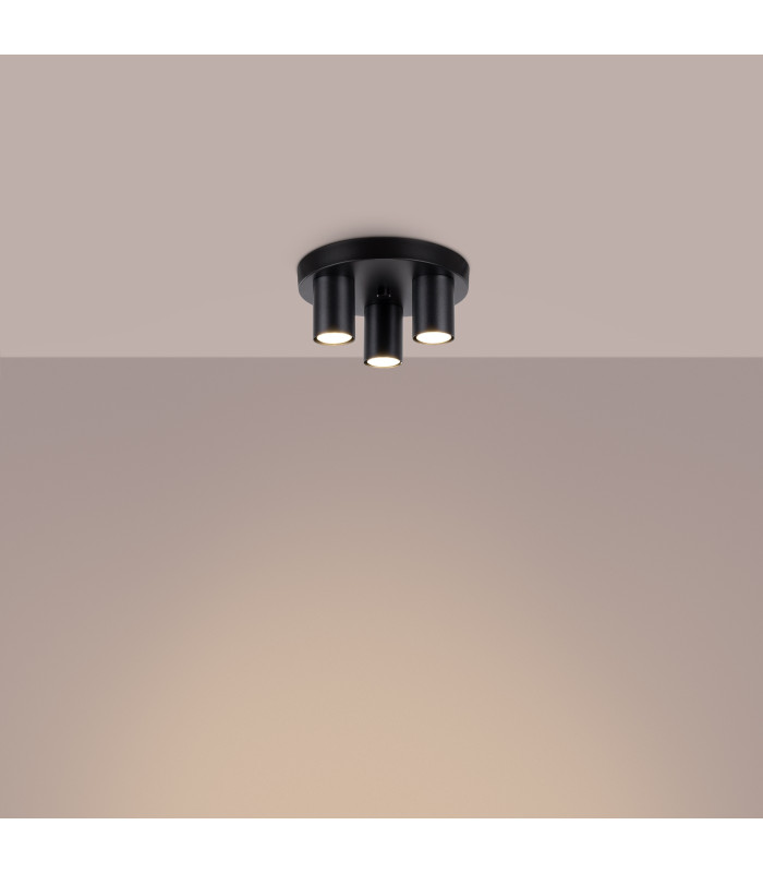Lagos Modern Ceiling Lamp 3 Light Black-3