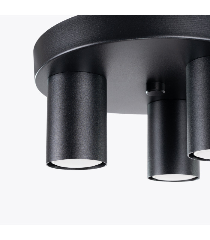 Lagos Modern Ceiling Lamp 3 Light Black-6