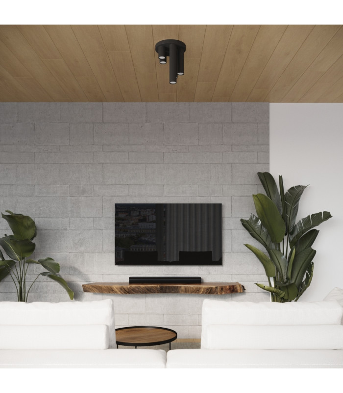 Lagos Modern Ceiling Lamp 3 Light Black-11