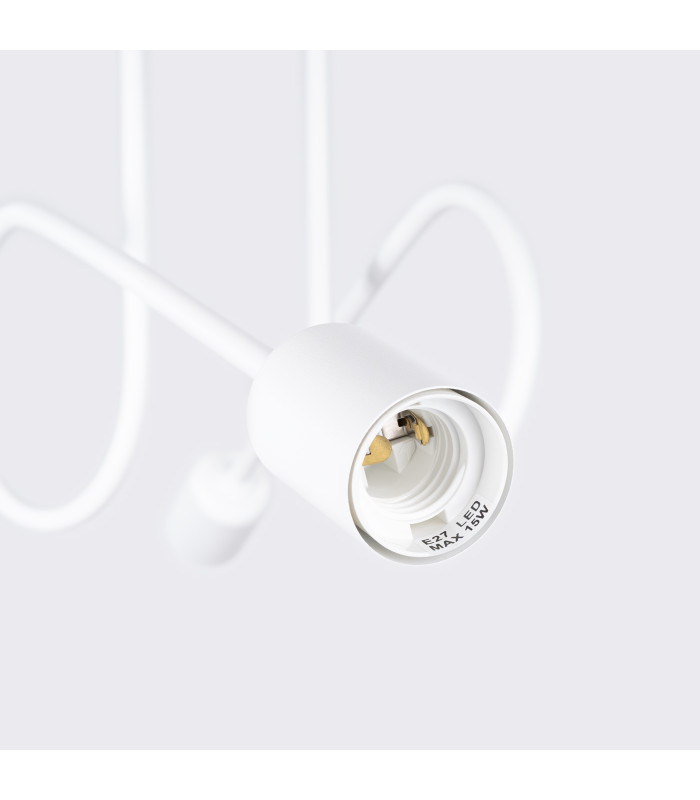 Loop Minimalist Semi Flush Ceiling 2 Light White-5