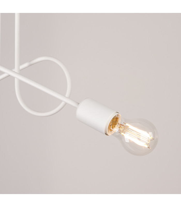 Loop Minimalist Semi Flush Ceiling 2 Light White-6