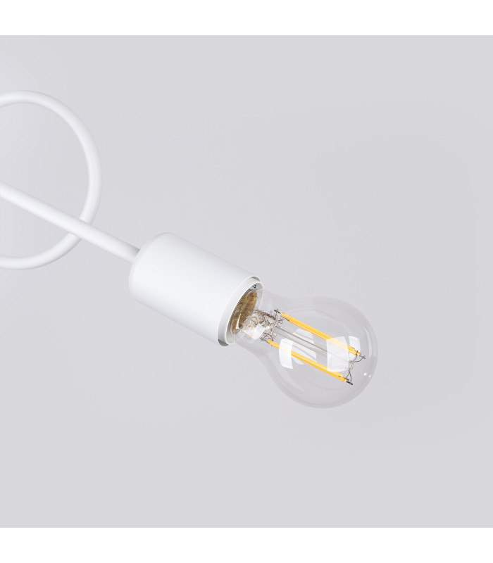 Loop Minimalist Semi Flush Ceiling 2 Light White-7
