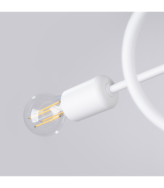 Loop Minimalist Semi Flush Ceiling 2 Light White-8