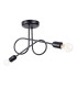 Loop Minimalist Semi Flush Ceiling 2 Light Black-1