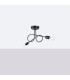 Loop Minimalist Semi Flush Ceiling 2 Light Black-2