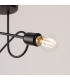 Loop Minimalist Semi Flush Ceiling 2 Light Black-6