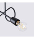 Loop Minimalist Semi Flush Ceiling 2 Light Black-7