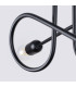 Loop Minimalist Semi Flush Ceiling 2 Light Black-8