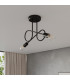 Loop Minimalist Semi Flush Ceiling 2 Light Black-13