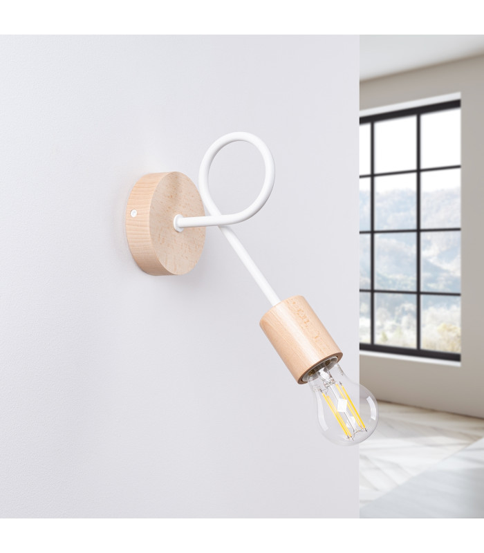 Ember Minimalist Wall Lamp White-2