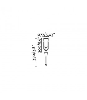 Outdoor LED Spike Light Black H20 14W 3000K IP65 - 2