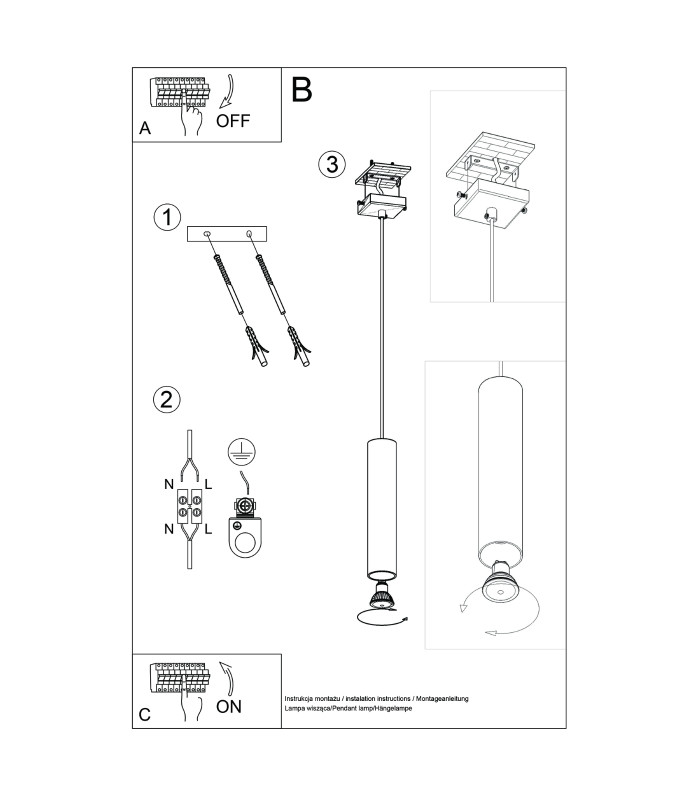 Lagos Loft Pendant Lamp Beige-9