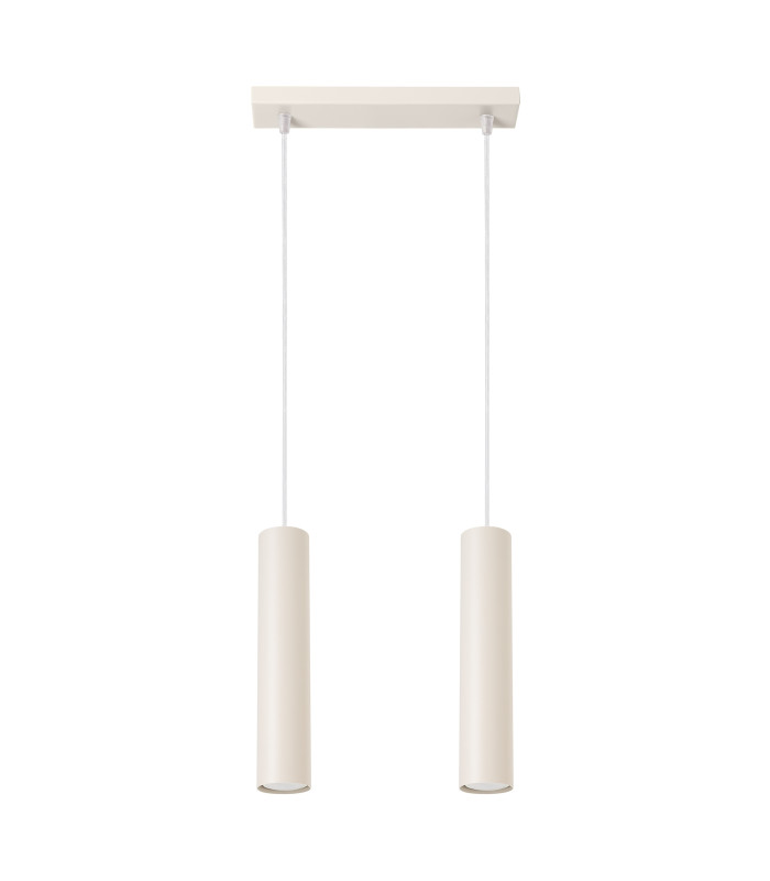 Lagos Loft Bar Pendant 2 Light Beige-1