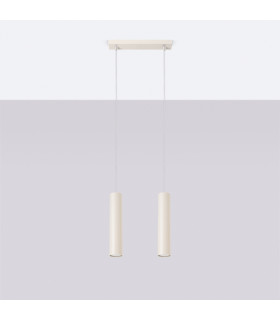Lagos Loft Bar Pendant 2 Light Beige-2