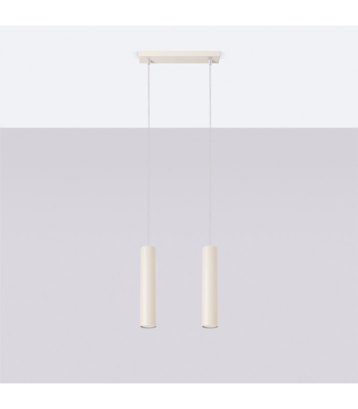 Lagos Loft Bar Pendant 2 Light Beige-2