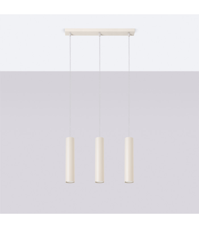 Lagos Loft Bar Pendant 3 Light Beige-2