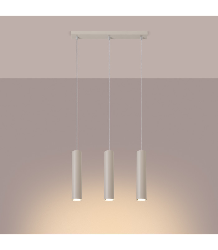 Lagos Loft Bar Pendant 3 Light Beige-3