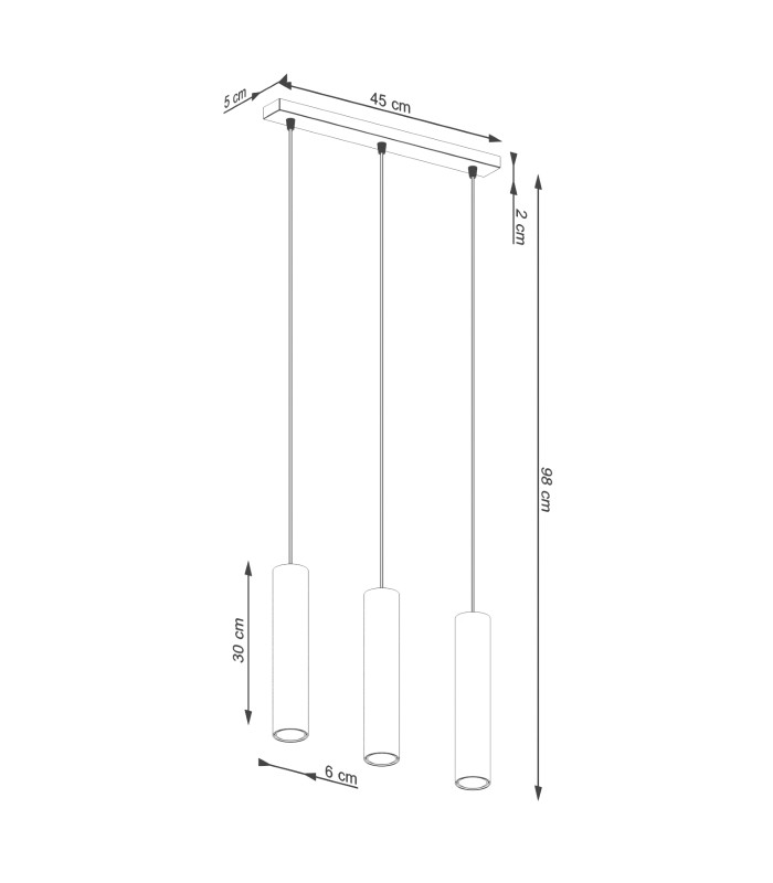 Lagos Loft Bar Pendant 3 Light Beige-7
