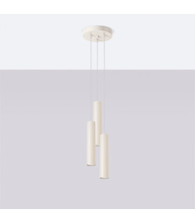 Lagos Loft Cluster Drop Pendant Lamp 3 Light Beige-2