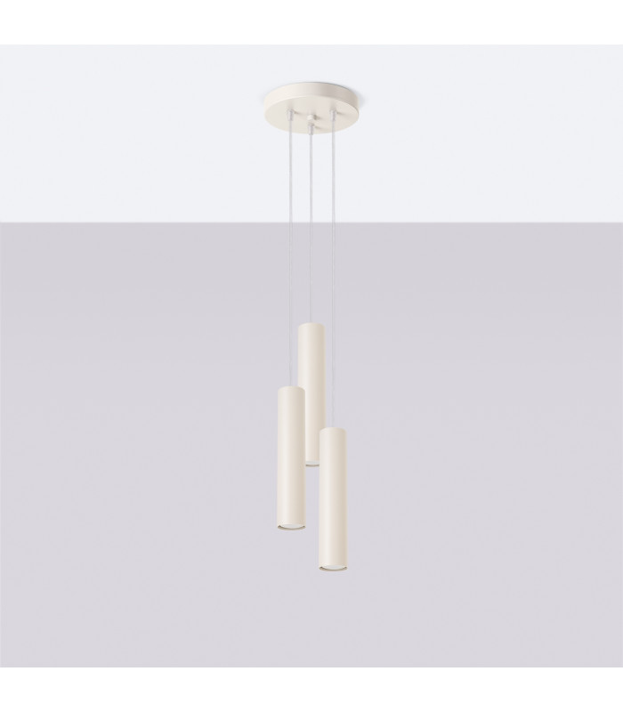 Lagos Loft Cluster Drop Pendant Lamp 3 Light Beige-2