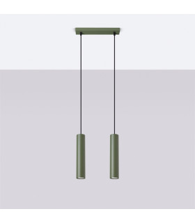 Lagos Loft Bar Pendant 2 Light Olive Green-2