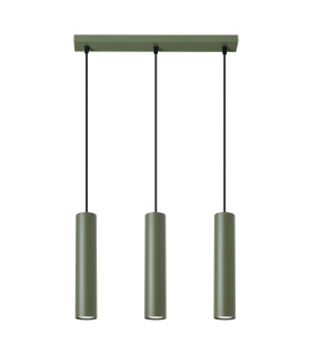 Lagos Loft Bar Pendant 3 Light Olive Green-1