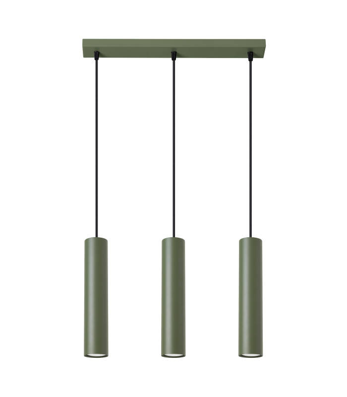 Lagos Loft Bar Pendant 3 Light Olive Green-1