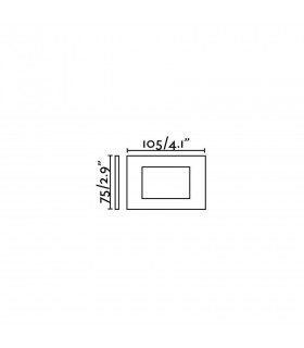 Outdoor LED Recessed Wall Light Dark Grey 5W 3000K IP65 - 2