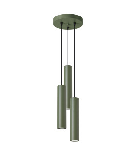 Lagos Loft Cluster Drop Pendant Lamp 3 Light Olive Green-1