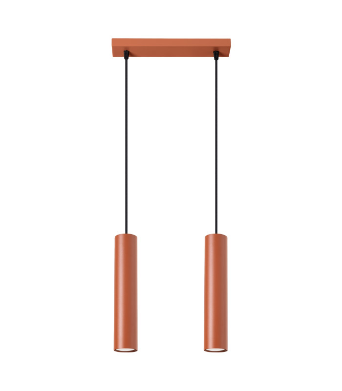 Lagos Loft Bar Pendant 2 Light Red Ochre-1