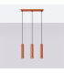 Lagos Loft Bar Pendant 3 Light Red Ochre-2