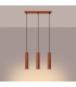 Lagos Loft Bar Pendant 3 Light Red Ochre-3