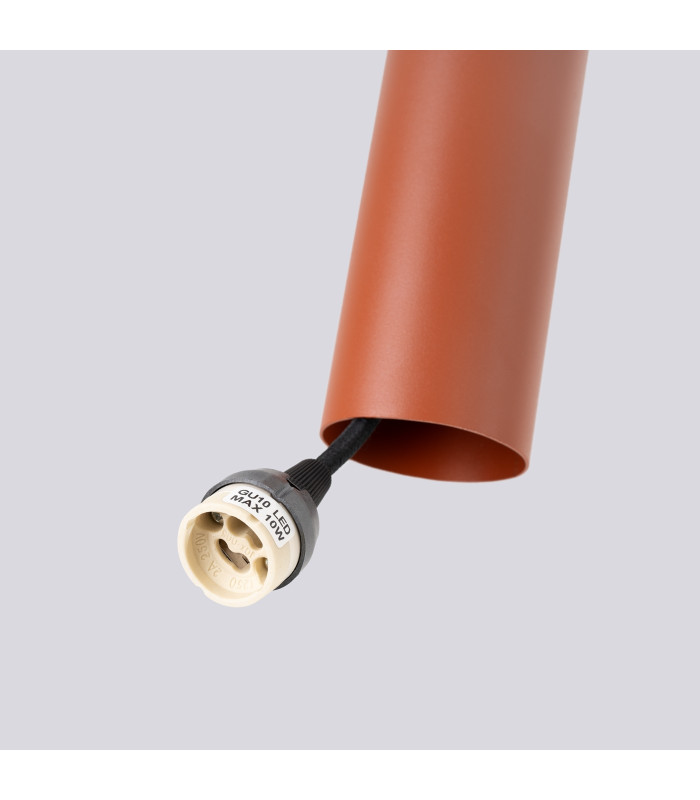 Lagos Loft Bar Pendant 3 Light Red Ochre-5