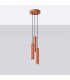 Lagos Loft Cluster Drop Pendant Lamp 3 Light Red Ochre-2
