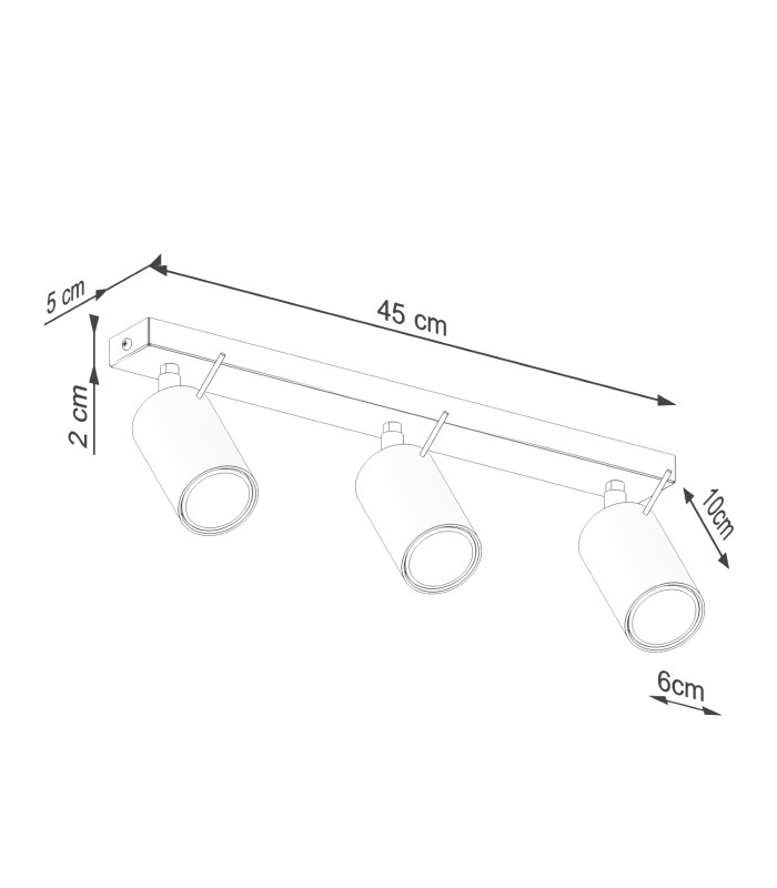 Ring Modern Spotlight Bar 3 Light Beige-9