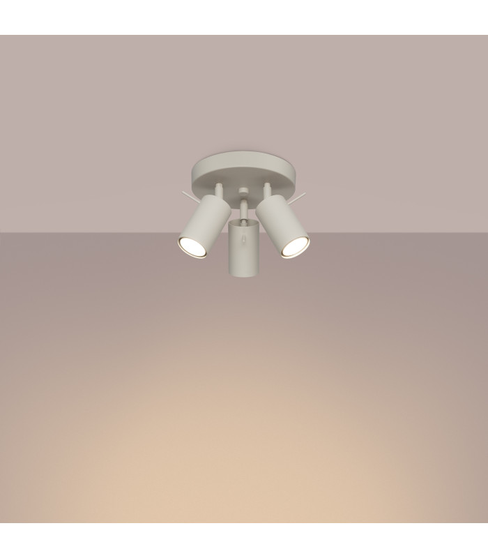 Ring Modern Ceiling Spotlight Cluster 3 Light Beige-3