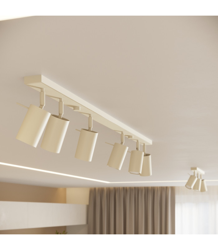 Ring Modern Ceiling Spotlight Cluster 3 Light Beige-12