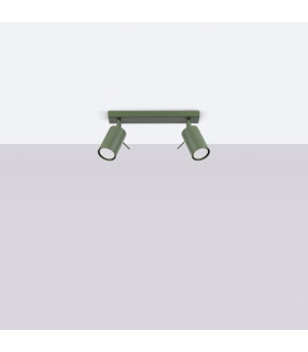 Ring Modern Twin Ceiling Lamp 2 Olive Green-2