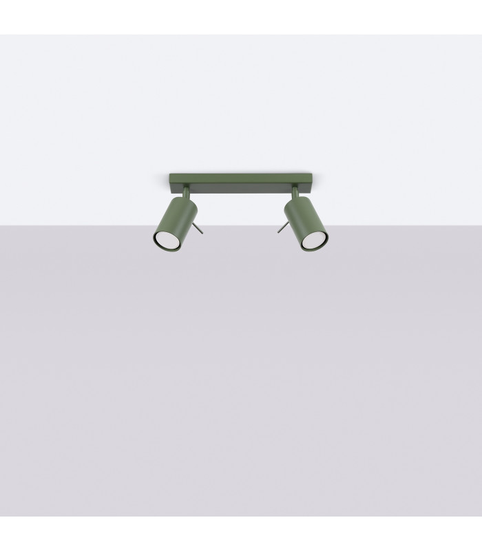 Ring Modern Twin Ceiling Lamp 2 Olive Green-2