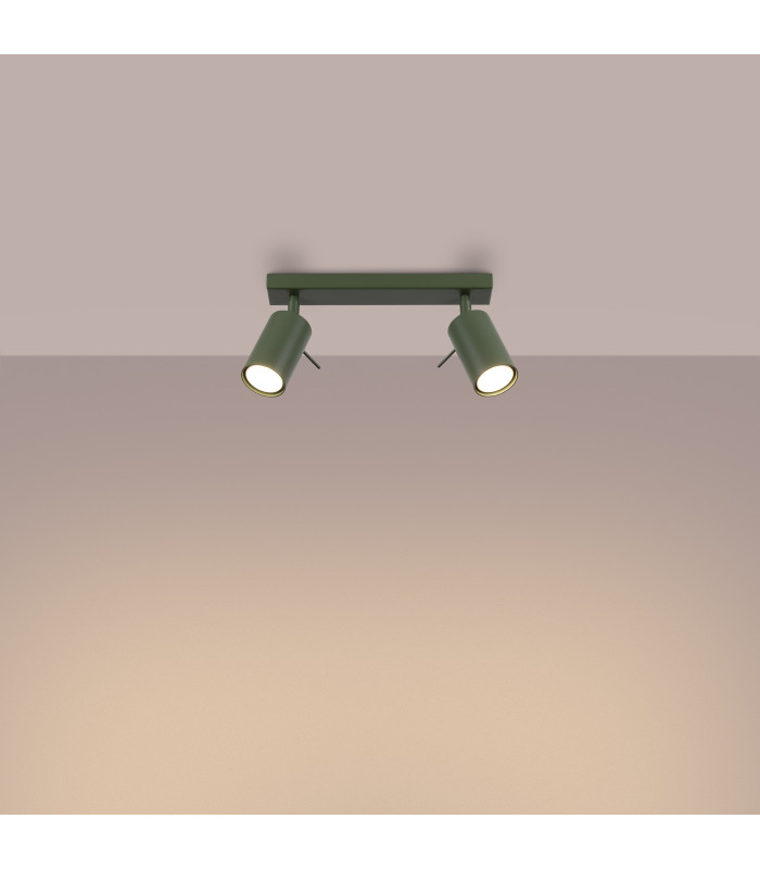 Ring Modern Twin Ceiling Lamp 2 Olive Green-3