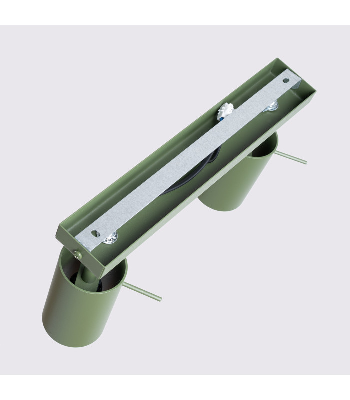 Ring Modern Twin Ceiling Lamp 2 Olive Green-4