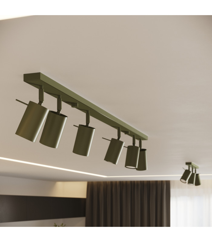 Ring Modern Twin Ceiling Lamp 2 Olive Green-13